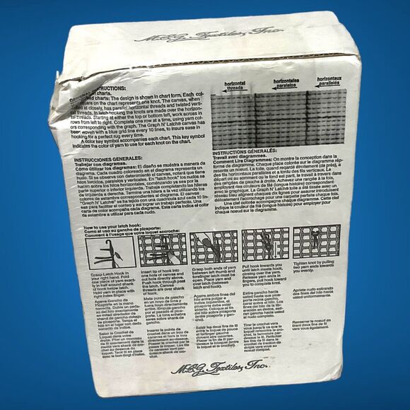 Oriental Love Graph N Latch Hook Rug Kit 37628 New Sealed 27" x 20" MCG Textiles - Picture 4 of 10